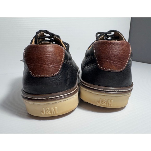 Johnston & Murphy J&M 1850 Mens Black Tumbled Leather Oxford Shoes 25-2641 8.5M main image 6